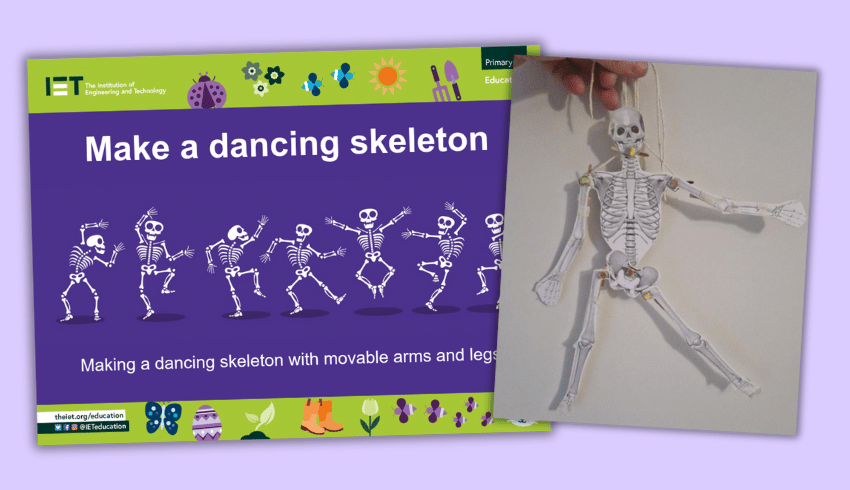 Dancing skeleton Halloween activity