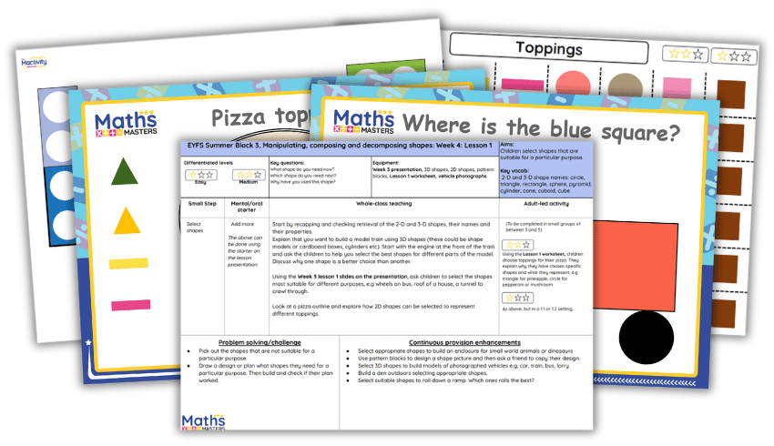 EYFS shape planning resources