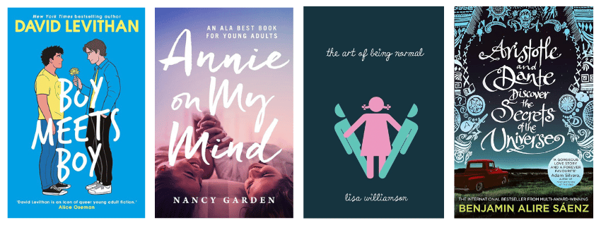 Book covers including Boy Meets Boy