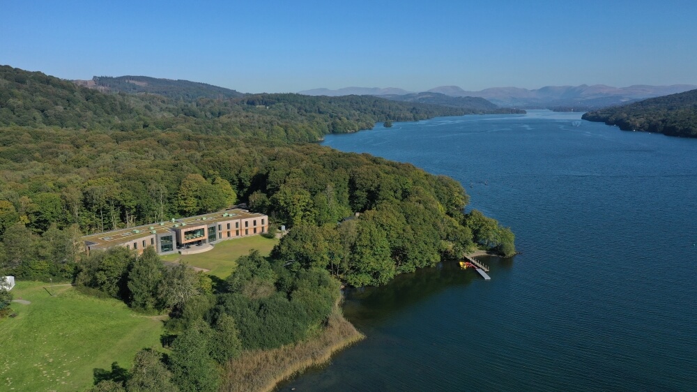 An aerial view of YMCA Lakeside