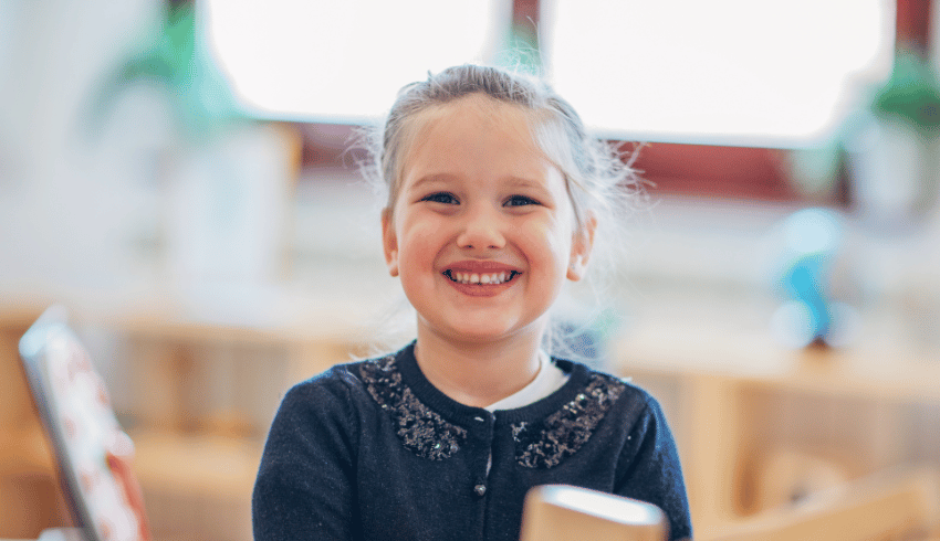 Confident, smiling girl