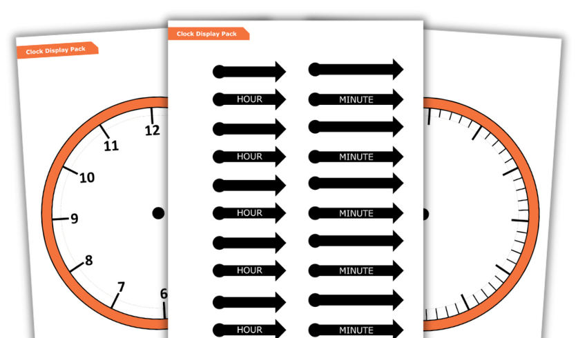 Time maths display resources