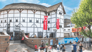 The exterior of the Globe Theatre in London