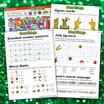 Christmas activity sheets