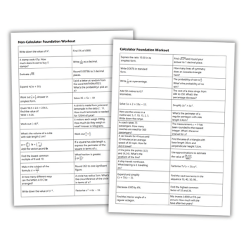 GCSE maths revision worksheets