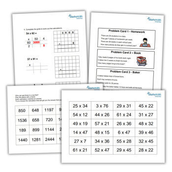 Long multiplication worksheets