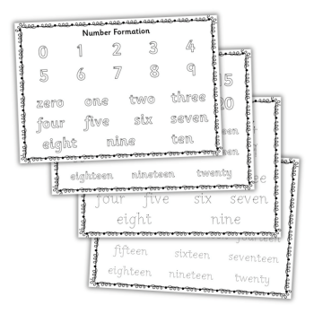 Number formation worksheets