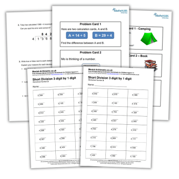 Short division worksheets