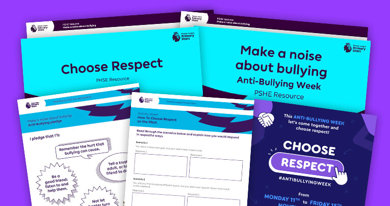 A selection of Premier League Primary Stars 'Choose Respect' resources