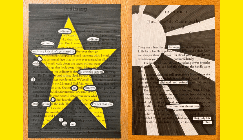 Blackout poetry example