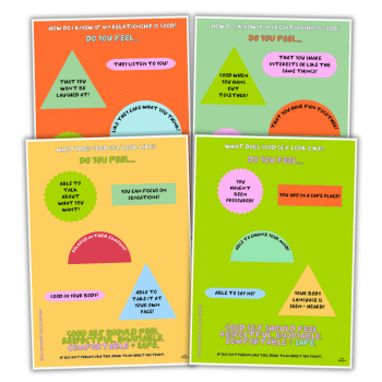 Healthy relationships posters for RSE