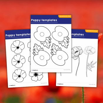 Template of a poppy