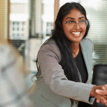 Smling businesswoman, representing work experience placements