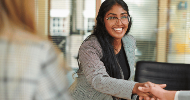 Smling businesswoman, representing work experience placements