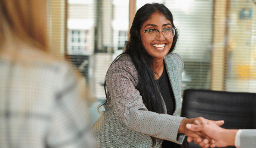 Smling businesswoman, representing work experience placements